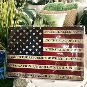 New! 🇺🇸Pledge Allegiance License Plate Style Sign